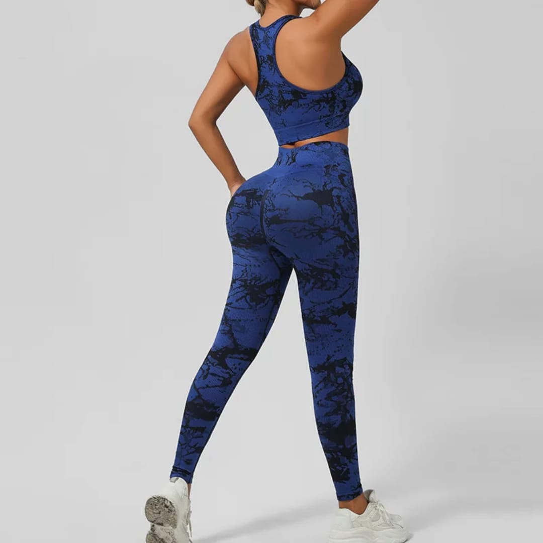 ENSEMBLE SPORT FEMME / LEGGINGS MOTIF MARBRE